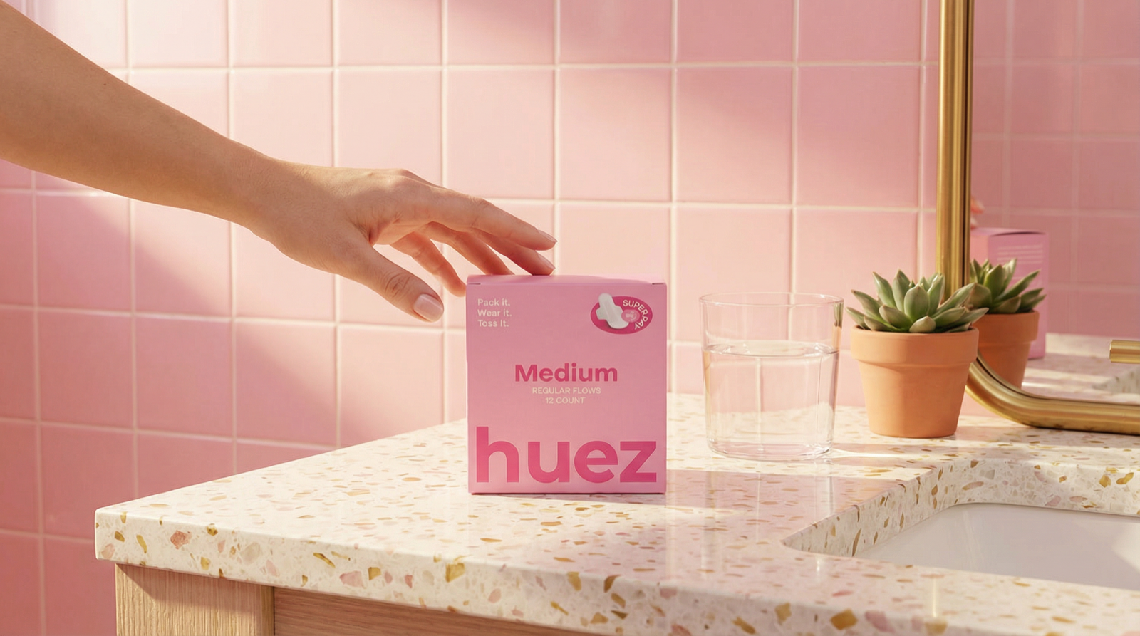 HUEZ: Feminine care that doesn't apologize for itself.